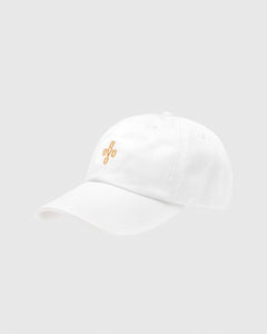 POM POM COTTON TWILL CAP - WHITE